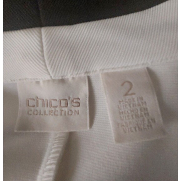 Chico's Collection Blazer Women 2(L) Full Zipper,Elegant,Polyester Spandex Coast - Picture 2 of 9